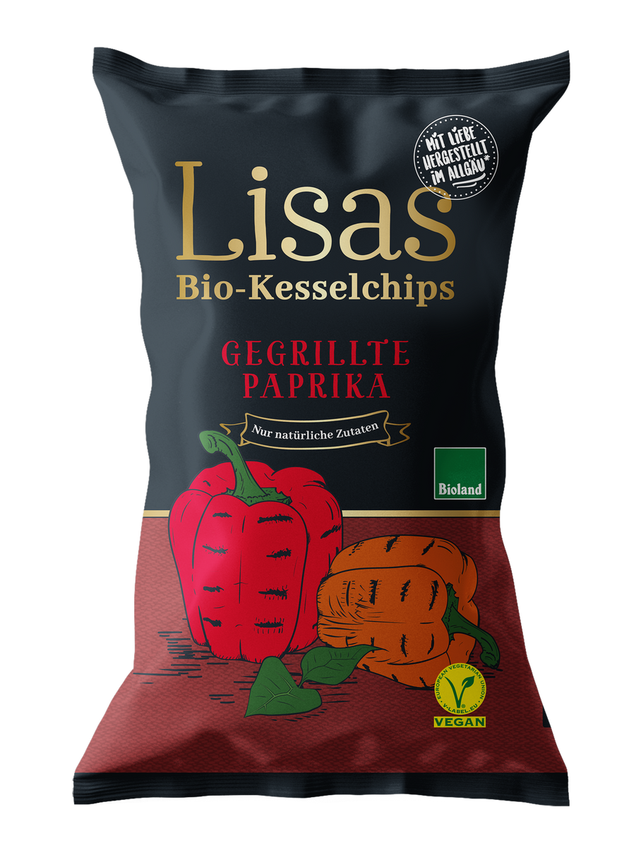 Lisas Bio-Kesselchips Gegrillte Paprika 125g – Just Organic